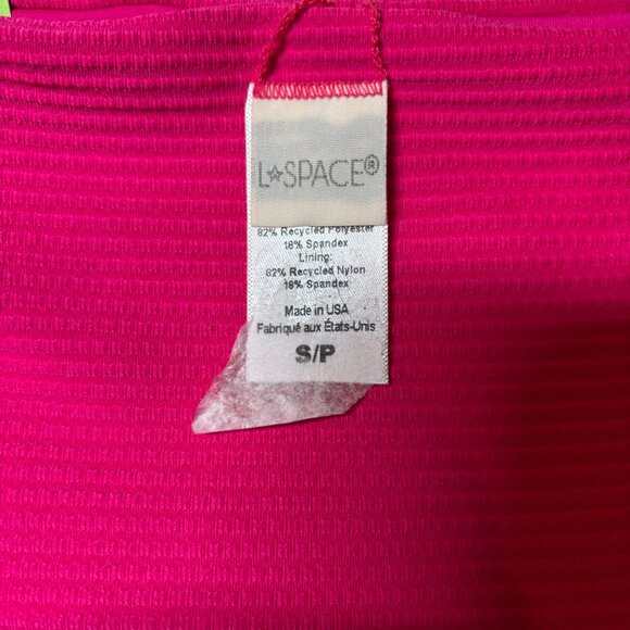 L*Space High Waist Bikini Bottom – Fuchsia‎ Pink Ribbed–S-NWOT w/hygiene sticker - Picture 6 of 6